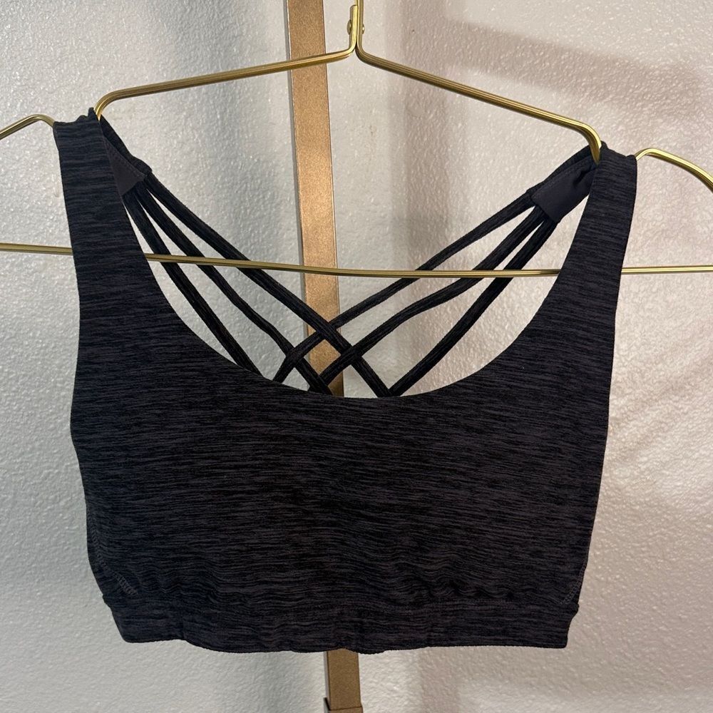 Victoria's Secret Charcoal Sports Bra with strappy back- Small